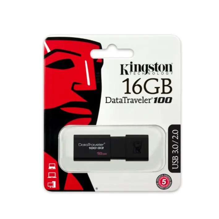 Pen USB KINGSTON DT100G3 16GB Data Traveler 100 - USB 3.1/3.0/2.0
