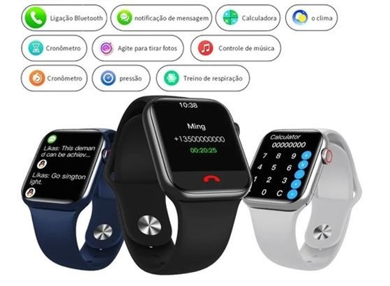 Pulseira Desportiva HW16 Smart Watch Black • Smart Printer