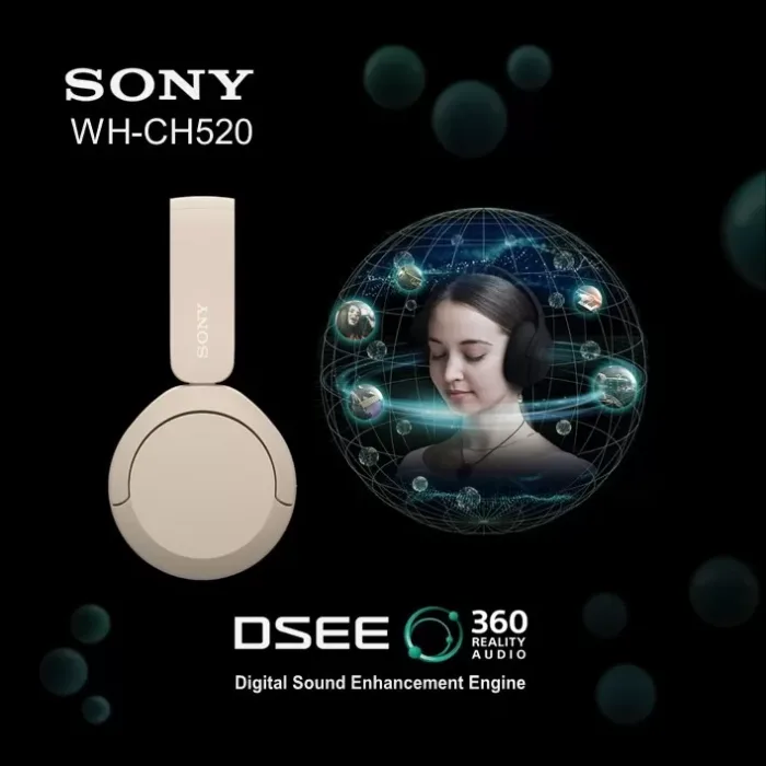Sony WHCH520 On ear Wireless Headphones WH-CH520C