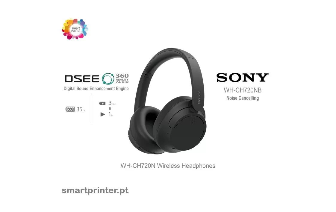 Headphones Sony WH-CH720NB Wireless • Smart Printer