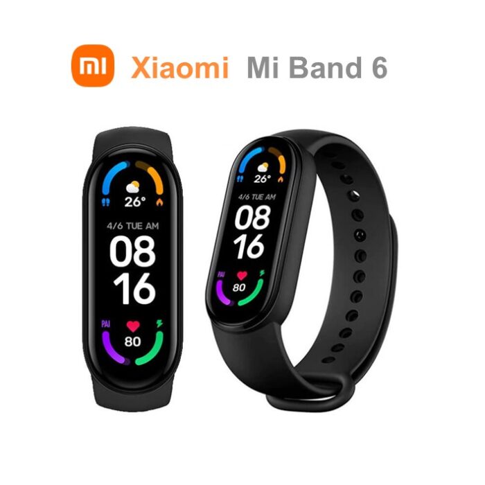 Pulseira Desportiva XIAOMI Mi Band 6 (Bluetooth - Até 14 dias de autonomia  - À prova de água - SpO2 - Preto)